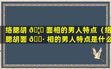 络腮胡 🦆 面相的男人特点（络腮胡面 🕷 相的男人特点是什么）